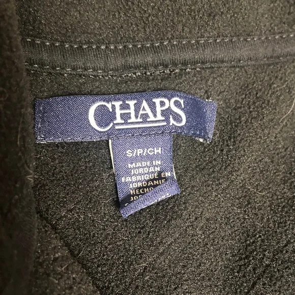 Chaps Black Zip-Up Fleece Vest - Picture 2 of 3